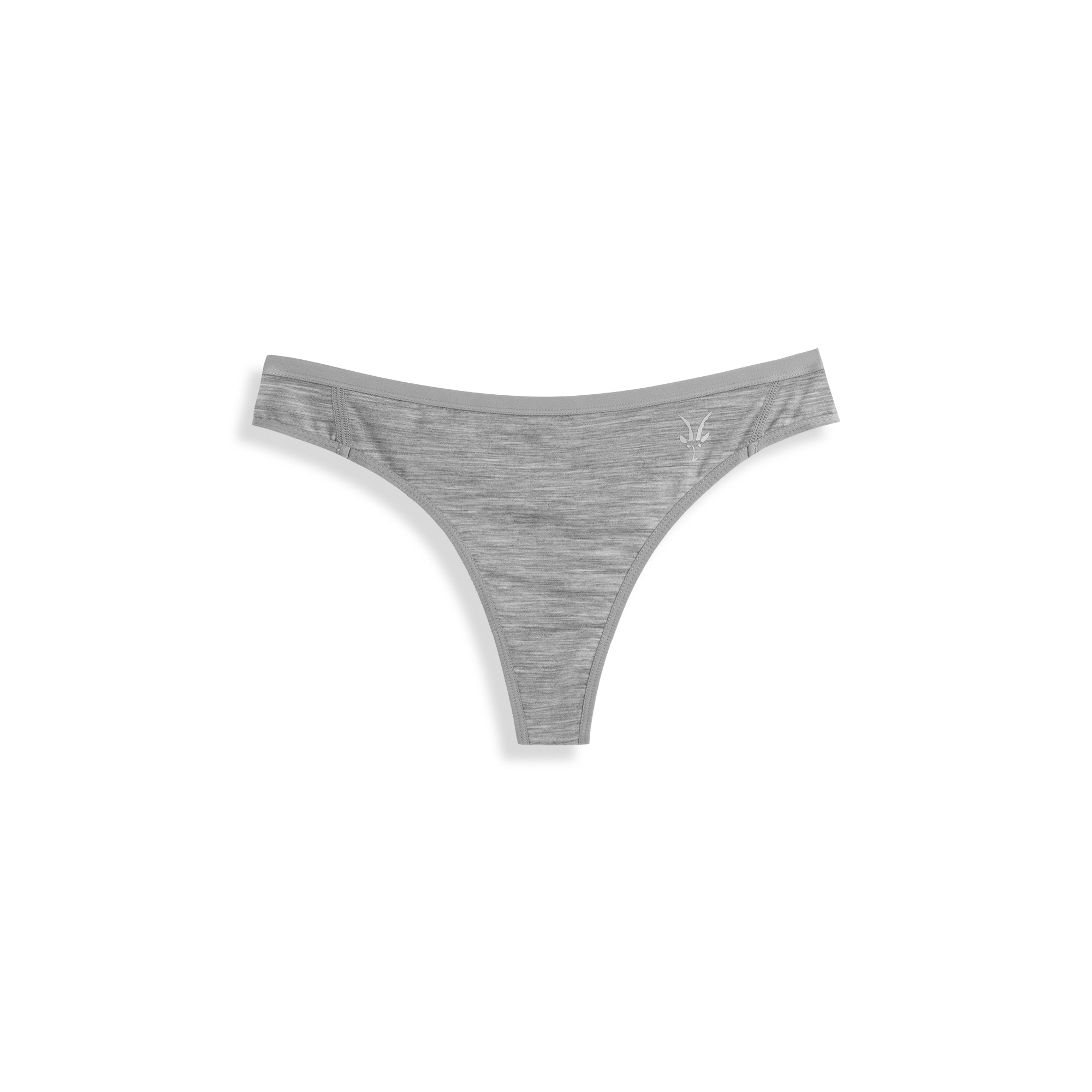 5-pack Ribbed Thong Briefs - Light gray melange/black/white - Ladies
