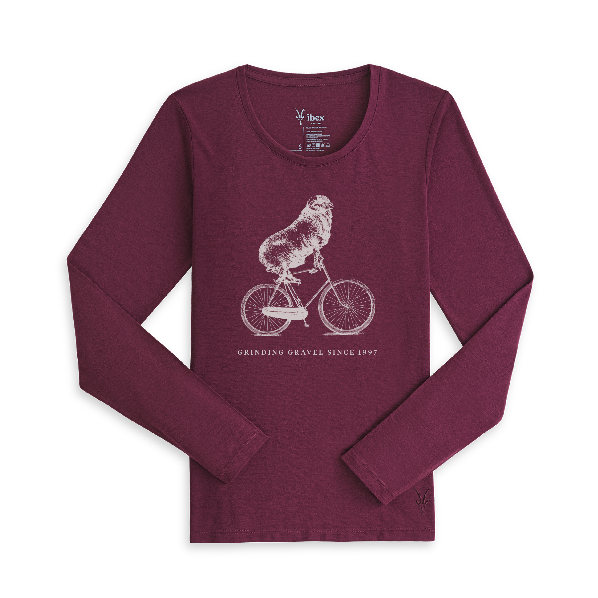 Women's 24 Hour Long Sleeve Art Crew: Grinding Gravel – IBEX