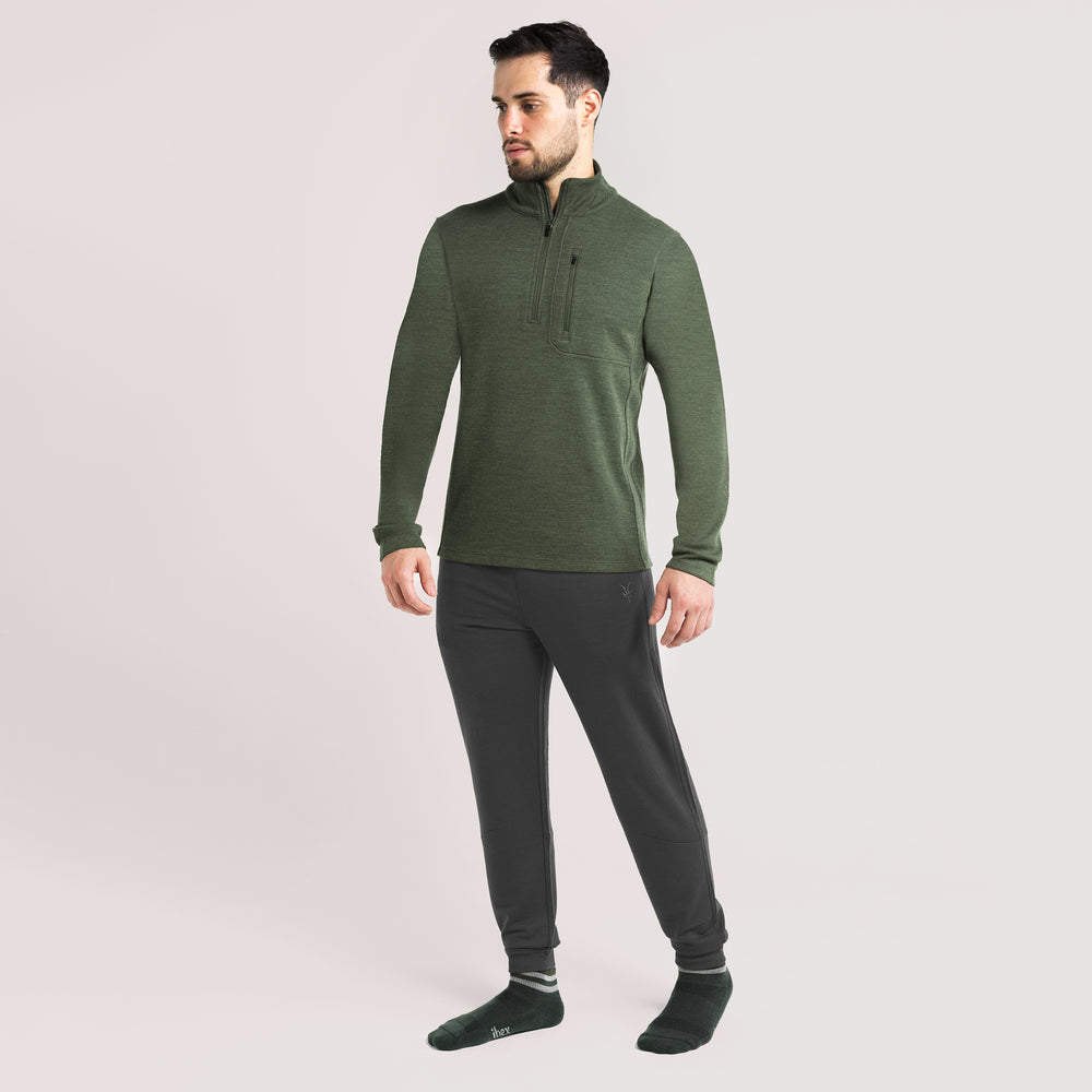 Studio model is 6'1" and wearing a size Large
